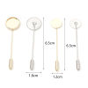 Picture of Brass Brooches Accessories Round Real Gold Plated Cabochon Settings