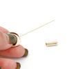 Picture of Brass Brooches Accessories Round Real Gold Plated Cabochon Settings