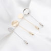 Picture of Brass Brooches Accessories Round Real Gold Plated Cabochon Settings