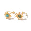 Imagen de Respetuoso del Medio Ambiente Pastoral Natural Bohemia 18K Oro Real Chapado 304 Acero Inoxidable & Piedra Abierto Ajustable Sol Anillos Para Mujeres 1 Unidad
