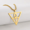 Picture of 304 Stainless Steel Religious Box Chain Necklace Multicolor Ankh Egyptian Cross Hollow 60cm(23 5/8") long