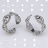 Picture of Titanium Steel Religious Open Rings Multicolor C Shape Evil Eye Hollow
