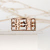 Picture of 304 Stainless Steel Stylish Unadjustable Rings Multicolor Round Daisy Flower Hollow