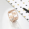 Picture of 304 Stainless Steel Stylish Unadjustable Rings Multicolor Round Daisy Flower Hollow