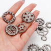 Picture of Zinc Based Alloy Steampunk Pendants Multicolor At Random Gear 4.1x4cm - 0.9cm Dia.