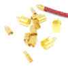 Imagen de 304 Acero Inoxidable Tapa Final Cilíndrico Chapado en Oro 100 Unidades