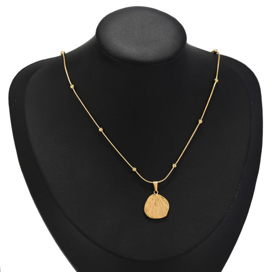 Image de Breloques en 304 Acier Inoxydable Coquille Multicolore Texturé 19mm x 16mm , 2 Pcs