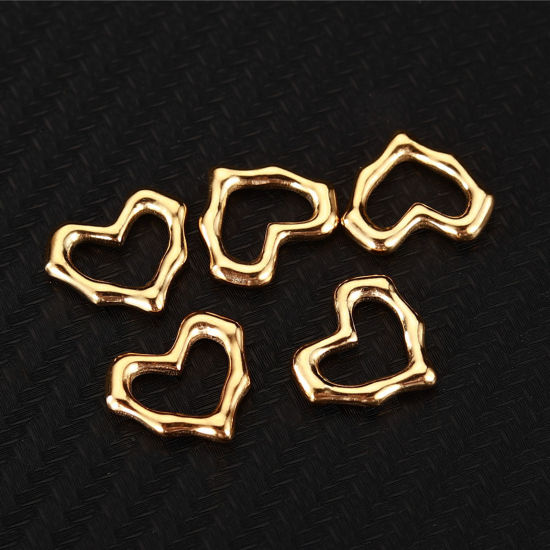 Изображение 304 Нержавеющая Сталь День святого Валентина День святого Валентина Подвески Сердце Разноцветный ажурная резьба 2 ШТ