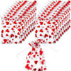 Picture of Organza Valentine's Day Jewelry Bags Rectangle White & Red Heart