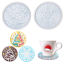 Picture of Silicone Christmas Resin Mold For Jewelry Making Round White 8.8cm Dia.