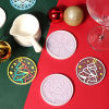 Picture of Silicone Christmas Resin Mold For Jewelry Making Round White 8.8cm Dia.