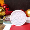 Picture of Silicone Christmas Resin Mold For Jewelry Making Round White 8.8cm Dia.