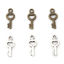 亜鉛合金 チャーム キー 多色 ハート彫刻 透かし 16mm x 7mm、 50 個 の画像
