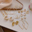 Image de Boucles d'Oreilles Style Ins Doré 1 Paire
