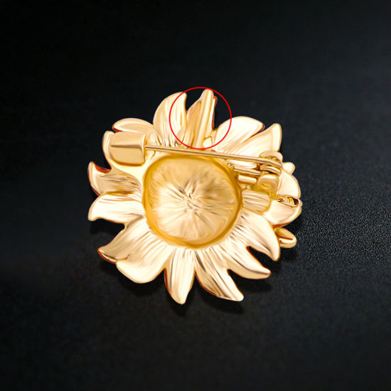 Picture of Retro Pin Brooches Sunflower Bee