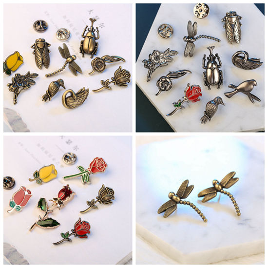 Imagen de Retro Pin Broches Tono Bronce 1 Unidad