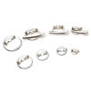 Picture of Iron Based Alloy Cabochon Settings Pin Brooches Findings Silver Tone