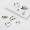 Picture of Iron Based Alloy Cabochon Settings Pin Brooches Findings Silver Tone