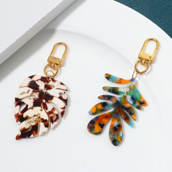 Picture of Acrylic Acetic Acid Series Pendants Leaf Multicolor Monstera Leaf