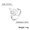 Picture of 304 Stainless Steel Open Adjustable Rings Multicolor Celtic Knot Hollow 17.3mm(US Size 7)