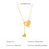 Picture of 304 Stainless Steel Valentine's Day Y Shaped Lariat Necklace Multicolor Heart Hollow 47cm(18 4/8") long