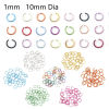 Imagen de 300 Unidades 10mm Diámetro, 1mm(18 gauge) Aluminio Abierto Argollas Multicolor Ronda