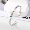 Picture of Brass Stylish Open Cuff Bangles Bracelets Evil Eye Multicolor Enamel 6cm Dia.