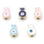 Image de Perles en Alliage de Zinc Religieux Doré Multicolore Poisson Œil Mauvais Émail 10mm x 7mm, Trou: env. 1.6mm, 10 Pcs