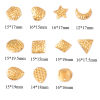 Picture of 304 Stainless Steel Hammered Charms Multicolor Geometric Texture