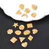 Picture of 304 Stainless Steel Hammered Charms Multicolor Geometric Texture