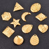Picture of 304 Stainless Steel Hammered Charms Multicolor Geometric Texture