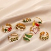 Bild von 304 Edelstahl Stilvoll Offen Ring Bunt Emaille 1 Stück