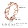 Picture of 304 Stainless Steel Unadjustable Rings Multicolor Vine Hollow