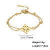 Picture of 304 Stainless Steel Link Cable Chain Multilayer Layered Bracelet Multicolor Flower Hollow 17cm(6 6/8") long