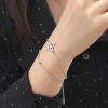 Picture of 304 Stainless Steel Link Cable Chain Multilayer Layered Bracelet Multicolor Flower Hollow 17cm(6 6/8") long