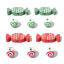 Picture of Natural Wood Christmas Spacer Beads Candy Multicolor