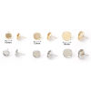 Picture of Brass Ear Post Stud Earrings Real Gold Plated Round Cabochon Settings