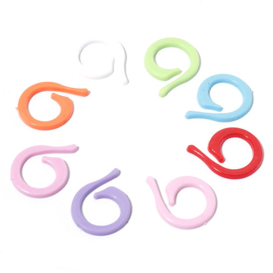 Picture of Plastic Knitting Stitch Markers Spiral At Random Color