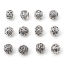 Bild von Zinklegierung Charm-Perlen mit großem Loch im europäischen Stil Antiksilber Trommel Herz Hohl 10mm x 10mm, Loch: Ca. 4.5mm, 10 Stück