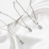 Picture of Zinc Based Alloy Micro Pave Charms Silver Tone Number Message " 0-9 " Clear Rhinestone