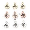 Picture of Zinc Based Alloy Travel Charms Multicolor Round Disc Compass 11.5mm x 8mm