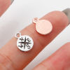 Picture of Zinc Based Alloy Travel Charms Multicolor Round Disc Compass 11.5mm x 8mm