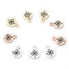 Picture of Zinc Based Alloy Travel Charms Multicolor Round Disc Compass 11.5mm x 8mm