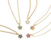 Image de 1 Pièce Pendentif Breloque Galaxie en Laiton Etoile Doré Micro Pave à Zircone Cubique Multicolore 19mm x 13mm
