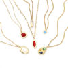 Picture of Brass Charms Gold Plated Multicolor Geometric Angel
