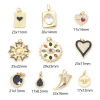 Picture of Brass Charms Gold Plated Geometric Multicolour Cubic Zirconia