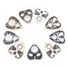 Image de Breloques Halloween en Alliage de Zinc Multicolore Planche Ouija Chats Émail 26mm x 22mm, 10 Pcs