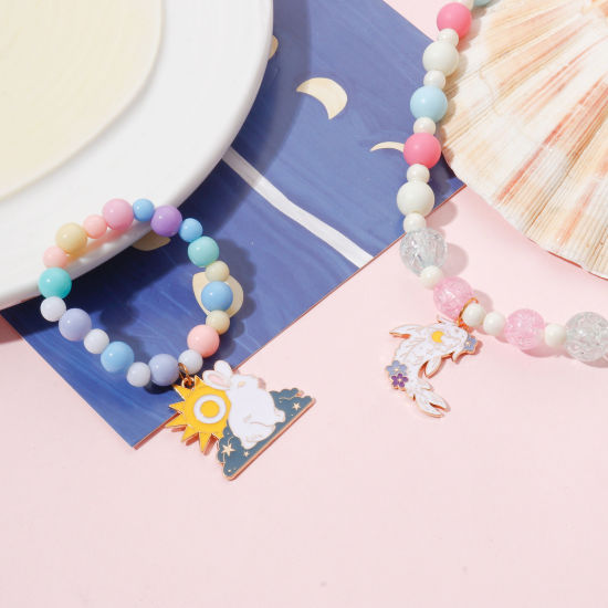 Bild von Zinklegierung Ozean Schmuck Charms Tier Vergoldet Bunt Fisch Emaille 10 Stück