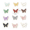 Picture of Zinc Based Alloy Insect Charms Gold Plated Multicolor Butterfly Animal Enamel 23mm x 19mm