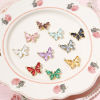 Picture of Zinc Based Alloy Insect Charms Gold Plated Multicolor Butterfly Animal Enamel 23mm x 19mm